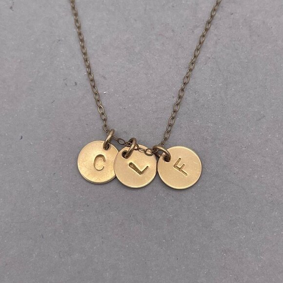 EFY 14K Gold Filled Multi Charm Chain Necklace Spring Ring Closure 19 Inches - Picture 3 of 5